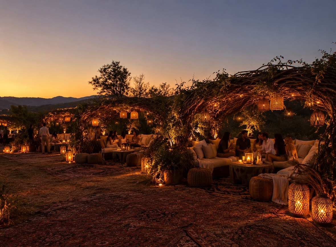 Lounge on the ridge at dusk