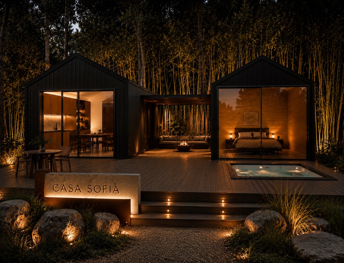Casa Sofia: two pavilions and a hot tub